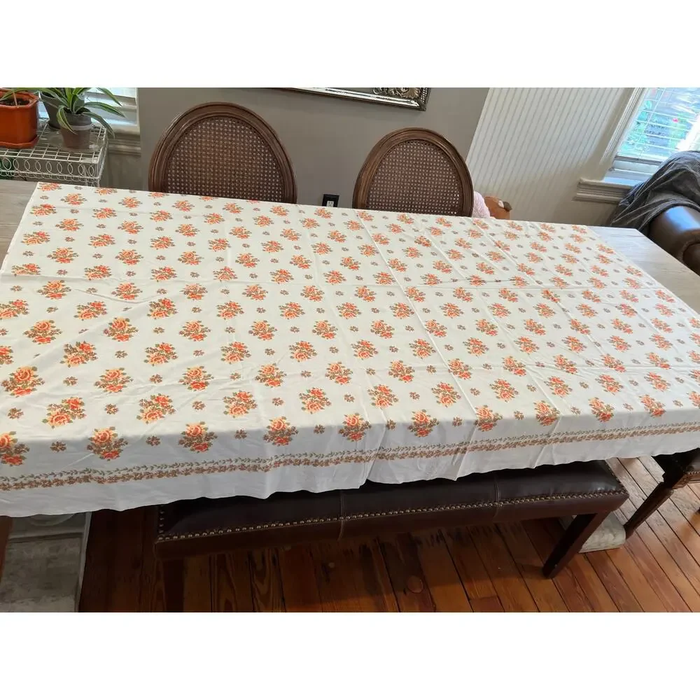 Vintage orange floral